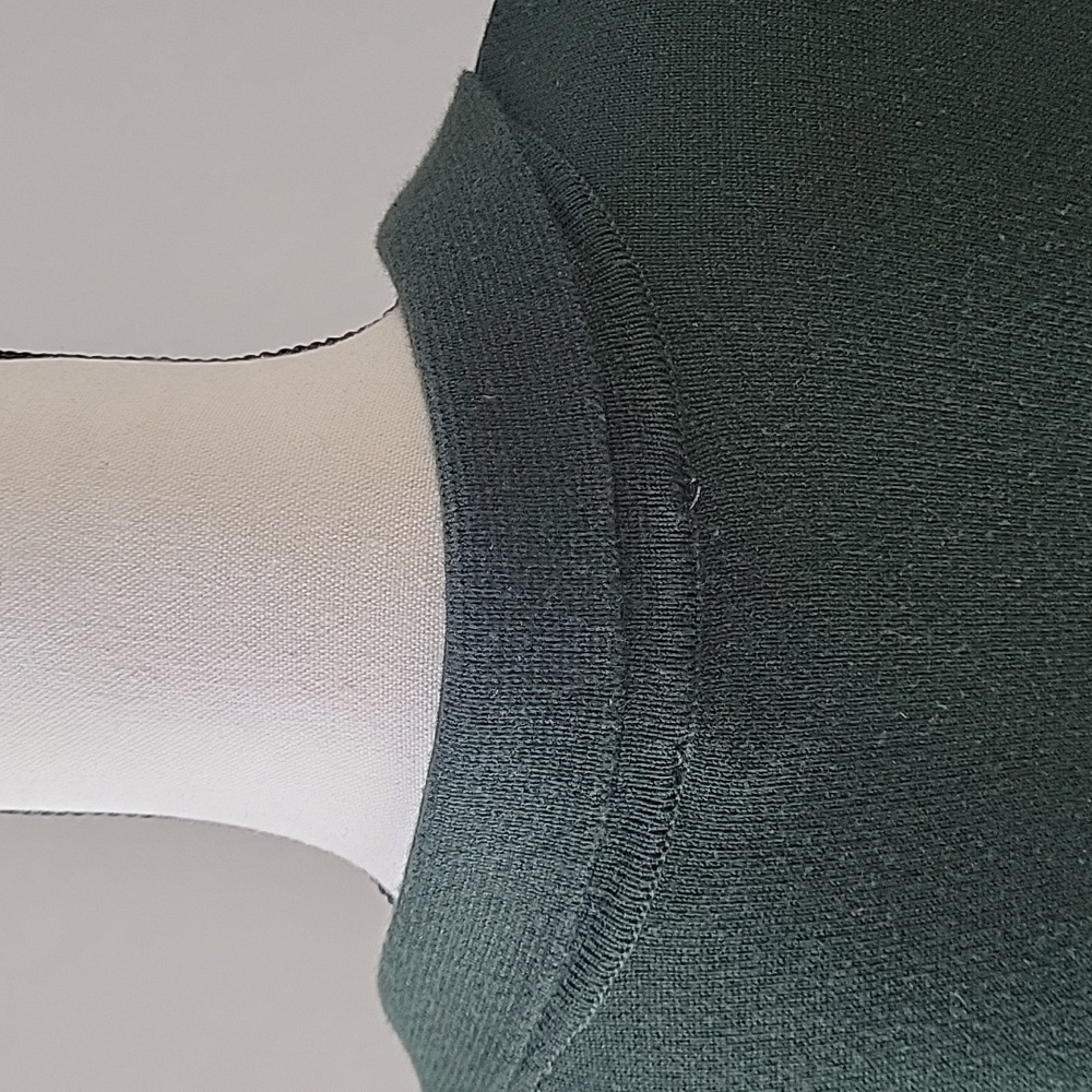 Tuckernuck Dark Green Clayton Knit Polo 3/4 Sleeves‎ Linen Women Sz M/L - Picture 9 of 16
